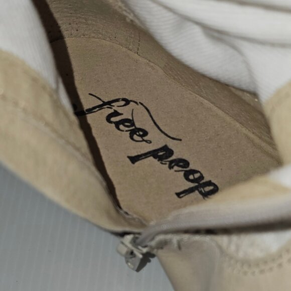 Free People Bren Knee High Boot Womens EU 39 Cream Embroidered Slouchy Boho NEW - Picture 13 of 15